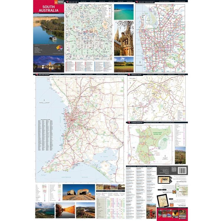 Hema South Australia State Map Multicoloured