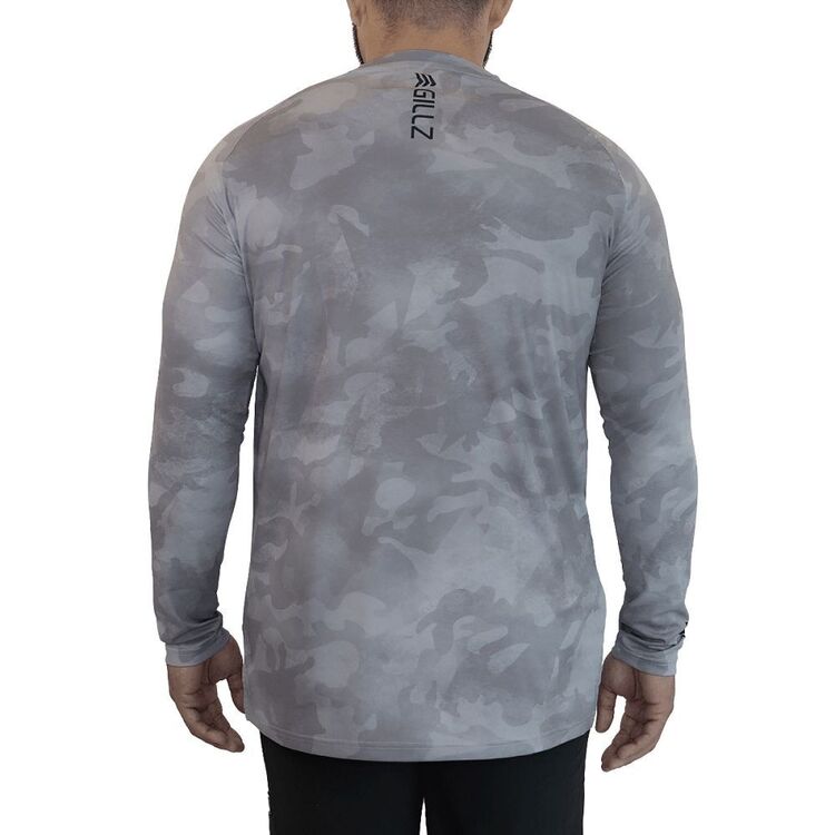 Gillz Contender Series UV Long Sleeve Performance Fishing Shirt Glacier Gray Burnt