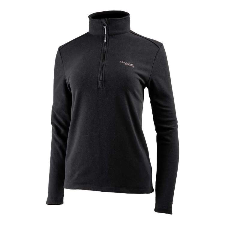 Mountain Designs Women's Navis Half Zip Fleece Jacket Black