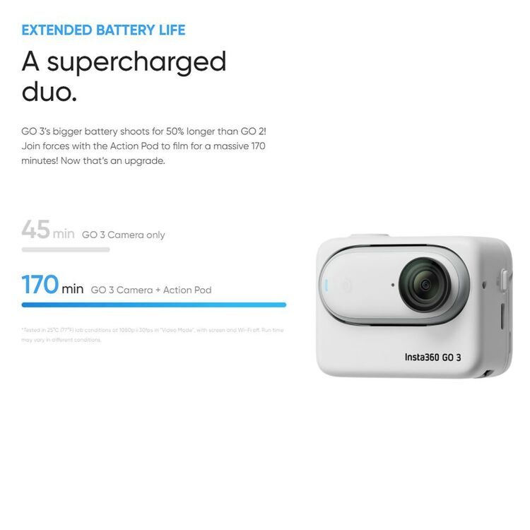 Insta360 GO 3 Action Camera 128GB White 128GB