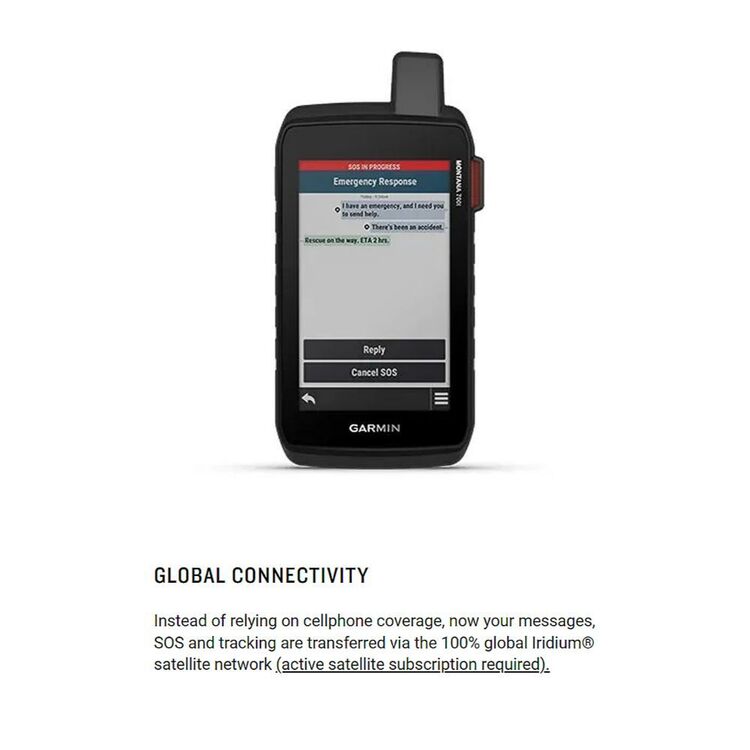 Garmin Montana 700 Rugged Handheld Touchscreen GPS Navigator with inReach Black