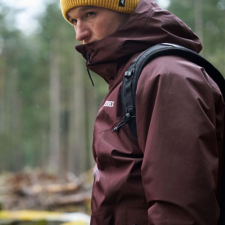 adidas Men's Terrex Experior Goretex Run Jacket Shadow Brown