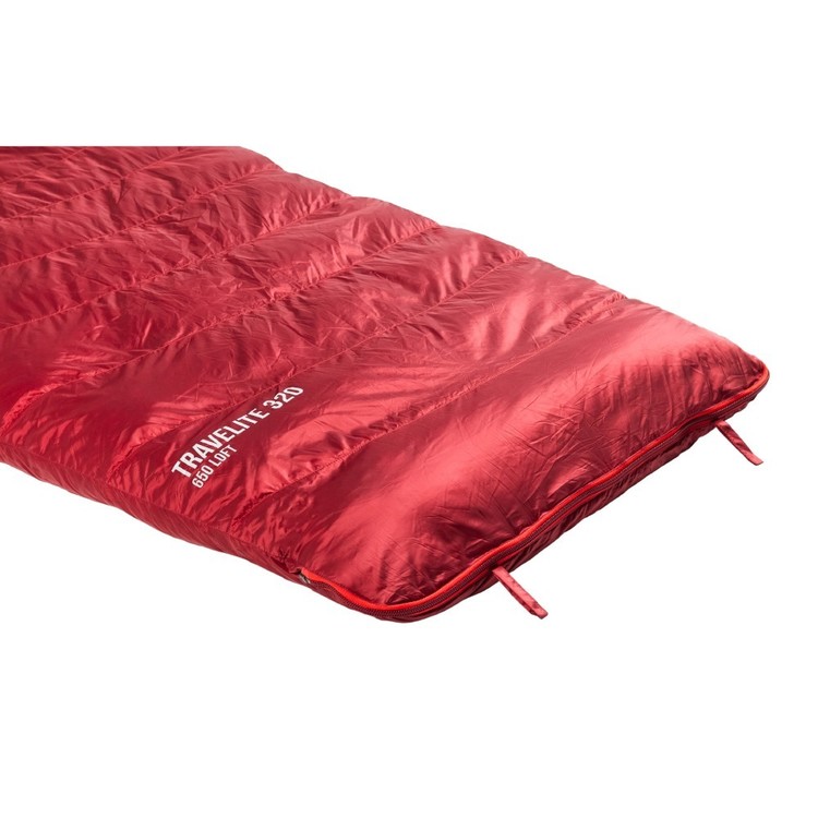 Mountain Designs Travelite 320 Large 4° Sleeping Bag Red LHZ Red Dahlia