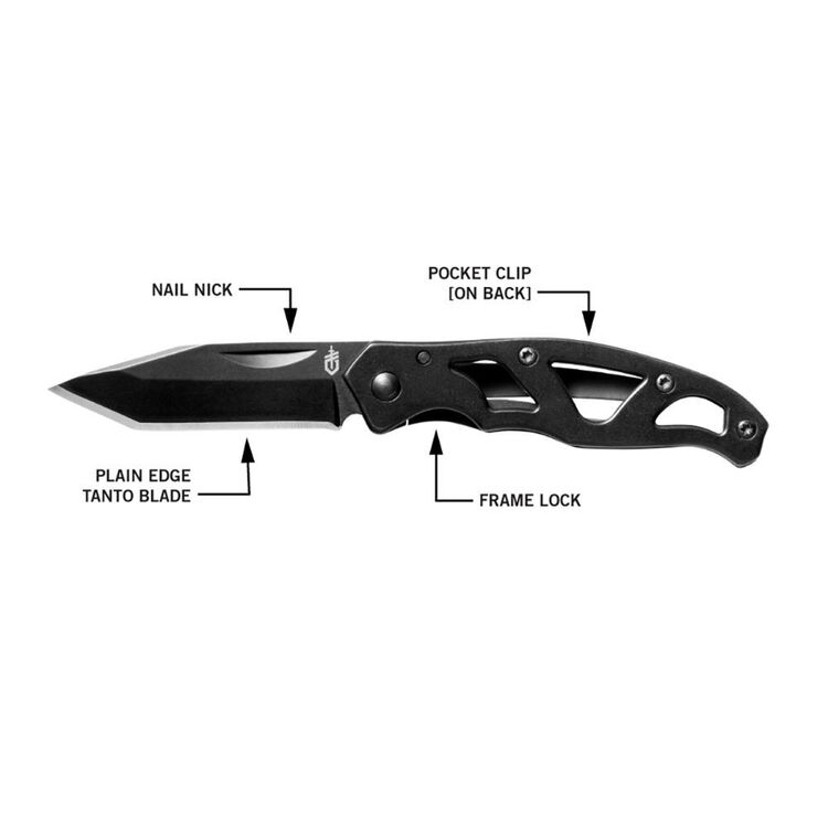 Gerber Paraframe Mini Tanto Folding Knife Black