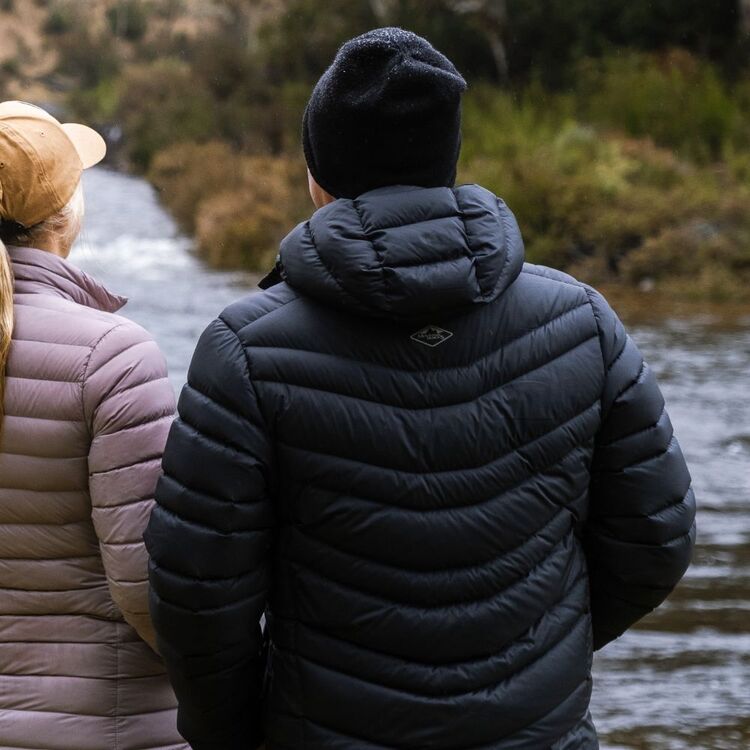 Mountain Designs Men's Peak 700 Down Jacket Black & Yellow