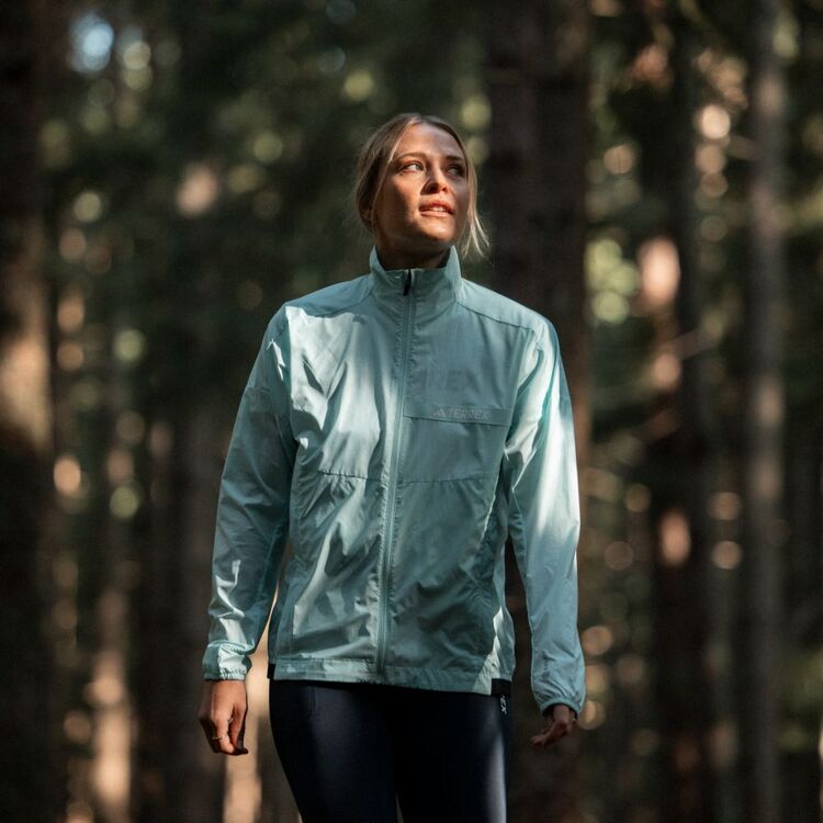 adidas Women's Terrex Multi Wind Jacket Semi Flash Aqua