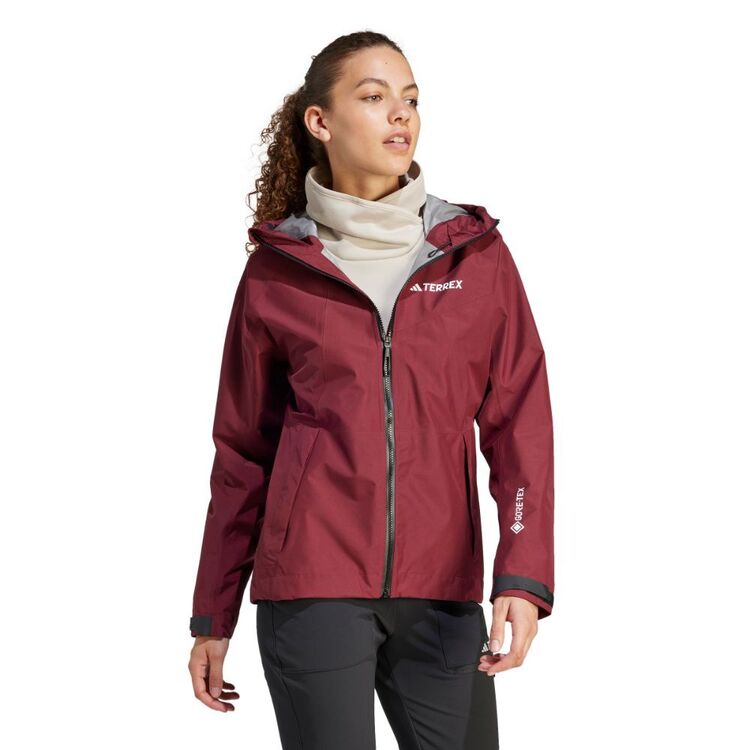 adidas Women's Experior Gore-Tex Paclite Rain Jacket Shadow Red