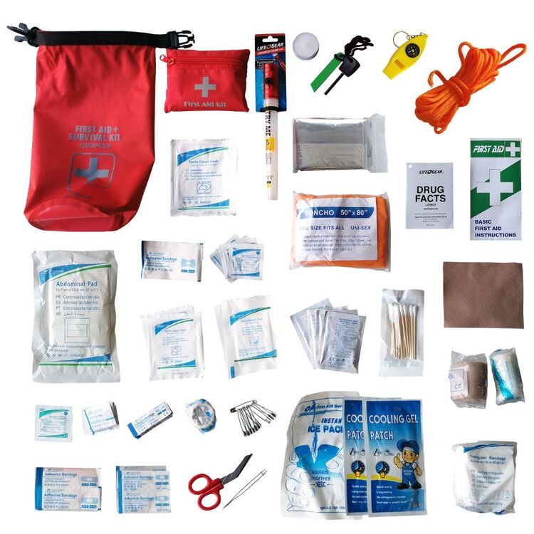 Life+Gear First Aid & Survival Dry Bag 130 Piece Kit