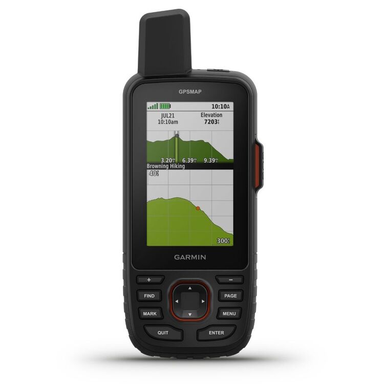 Garmin Handheld GPSMap 67i GPS Handheld and Satellite Communicator Orange & Black