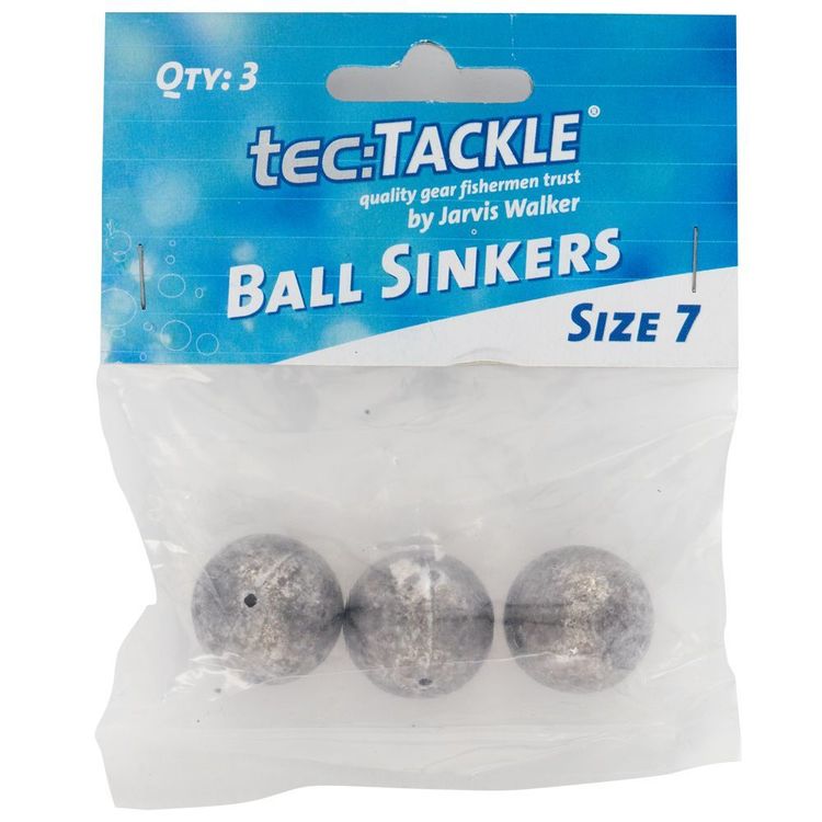 Jarvis Walker Tec Tackle Ball Sinkers Small Pack Silver