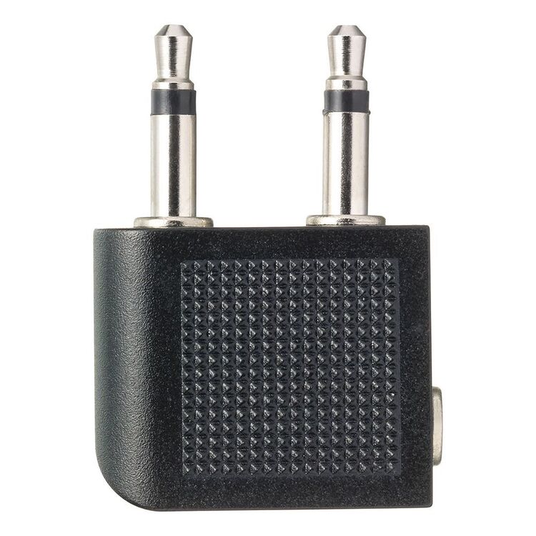 Go Travel Airline Headphone Adaptor Black