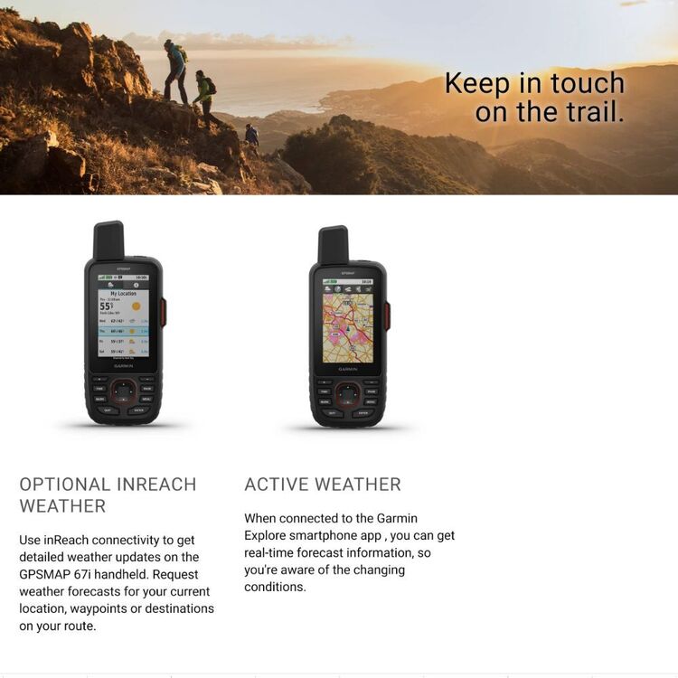 Garmin Handheld GPSMap 67i GPS Handheld and Satellite Communicator Orange & Black