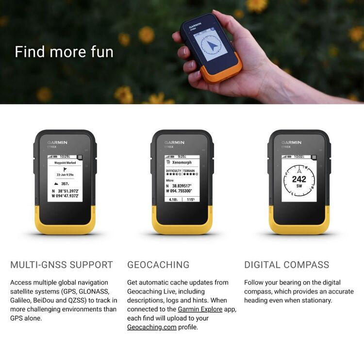 Garmin Rugged Handheld eTrex SE Hiking GPS Yellow & Black