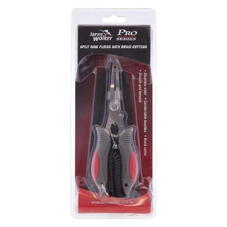 Jarvis Walker Pro Series 6'' Split Ring Pliers With Braid Cutters Black 6 in