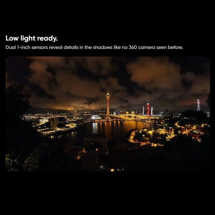 Insta360 ONE RS 1-Inch 360 Action Cam Black