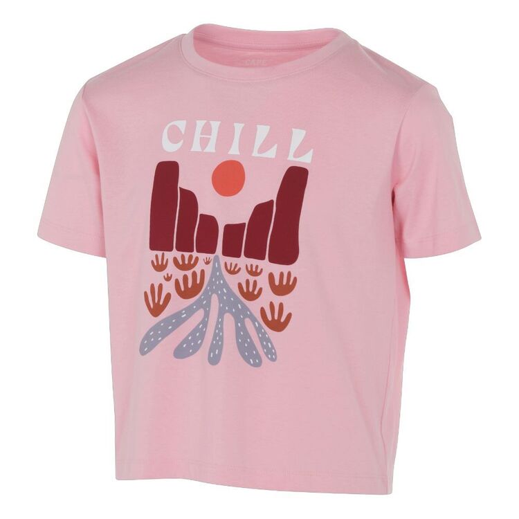 Cape Youth Girls Diamond Chill Tee Pink