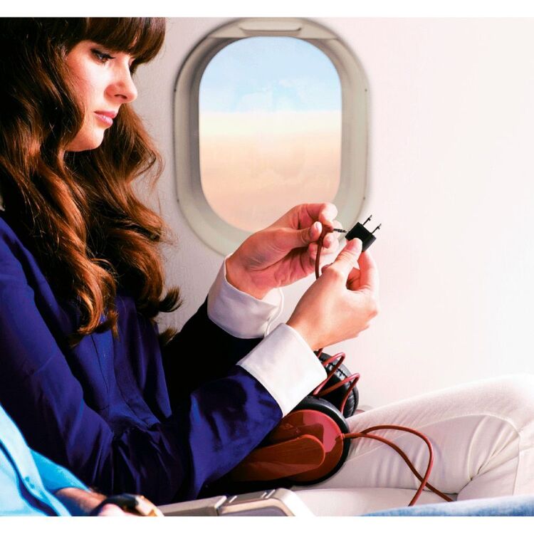 Go Travel Airline Headphone Adaptor Black