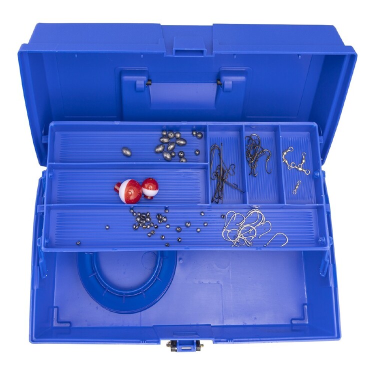 Plano 2100 Series 100 Piece Kids Tackle Kit Blue