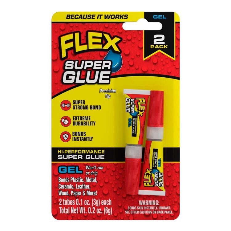 Flex Gel Super Glue 2 Pack Clear