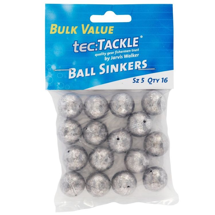Jarvis Walker Tec Tackle Ball Sinkers Value Pack Silver