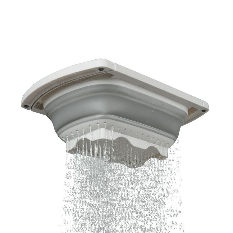 Pop Up Essentials Adjustable Colander Beige & Grey