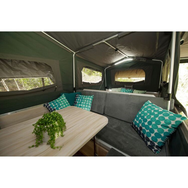 Austrack Savannah X Forward Fold Rear Slide Camper Trailer Grey