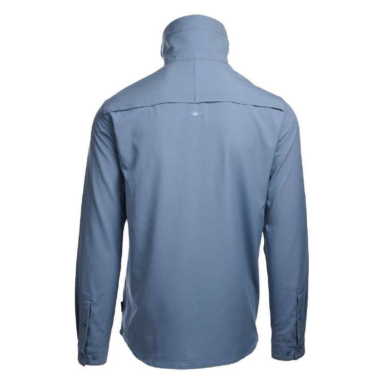 Mountain Designs Men's Hancock Long Sleeve Shirt Mid Blue