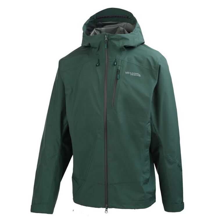 Mountain Designs Men's Stratus Rain Jacket Trekking Green