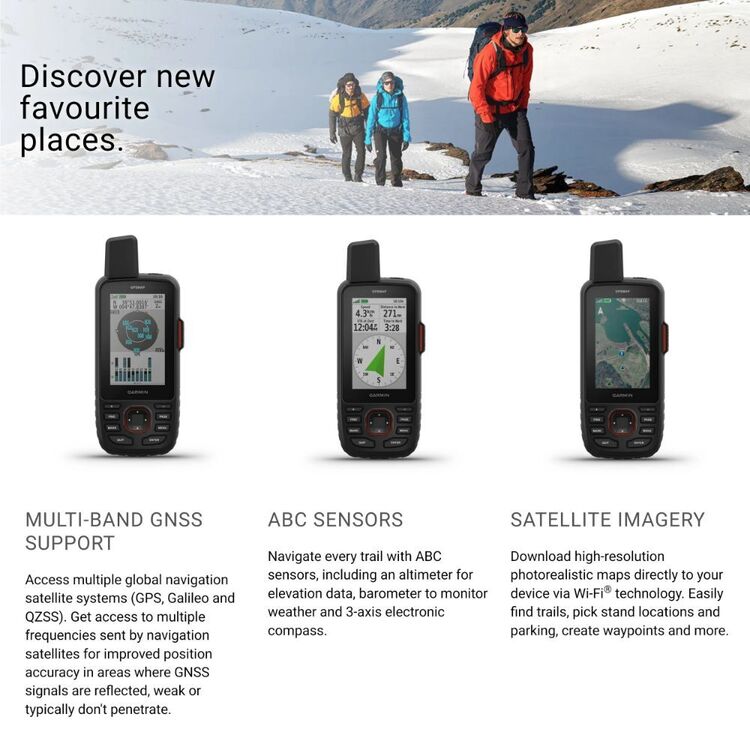 Garmin Handheld GPSMap 67i GPS Handheld and Satellite Communicator Orange & Black