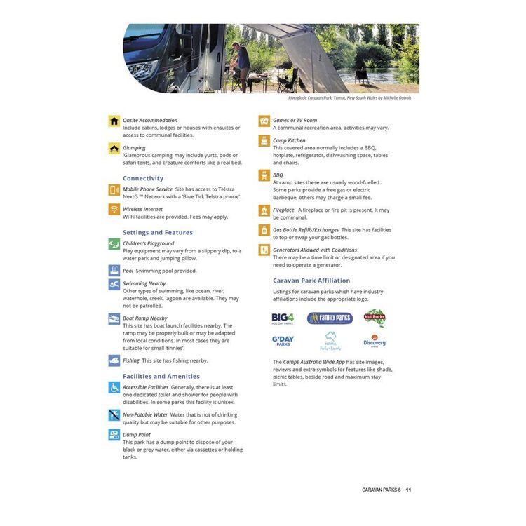 Hema Maps Caravan Parks 6 Australia Wide Guidebook Multicoloured