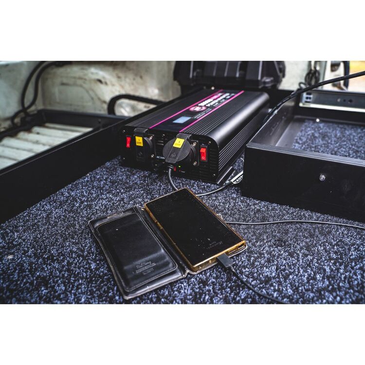 KT 2000W Pure Sine Wave Power Inverter Black 2000 Watts