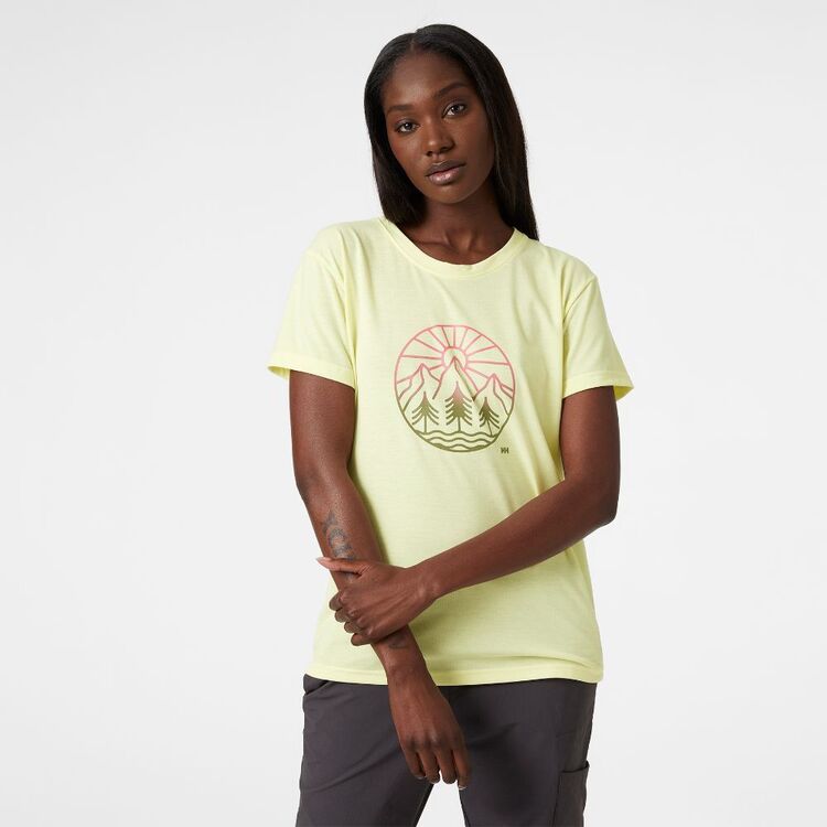 Helly Hansen Women's Skog Graphic Tee Faded Yellow