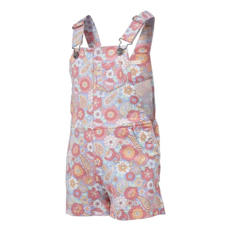 Trip In A Van Kids Printed Dungaree Paisley Floral Aop