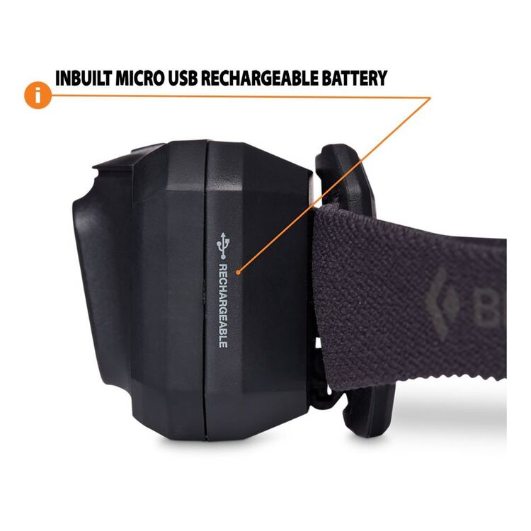 Black Diamond Storm 500 Lumen Rechargeable Headlamp Black