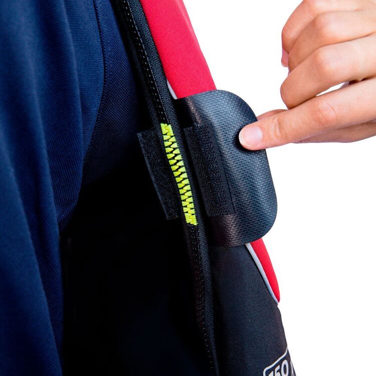 Burke Marine Adult Navigator 150N Manual Inflatable PFD Lifejacket with Harness Red & Blue