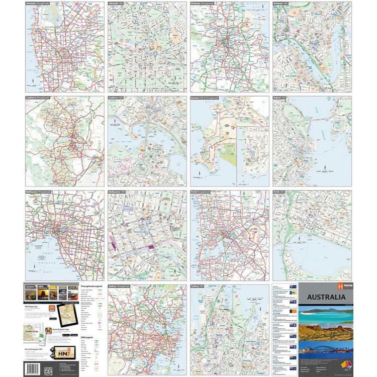Hema Australia Large Map Multicoloured