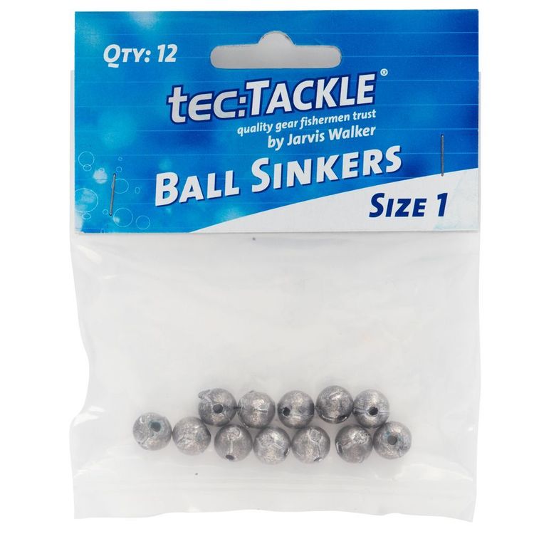 Jarvis Walker Tec Tackle Ball Sinkers Small Pack Silver