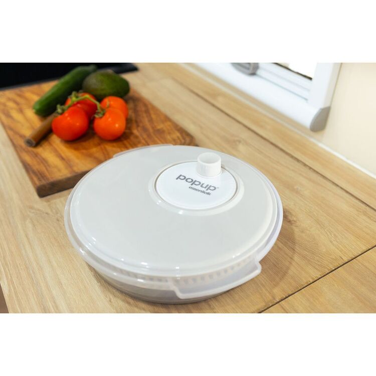 Pop Up Essentials Adjustable Colander Beige & Grey