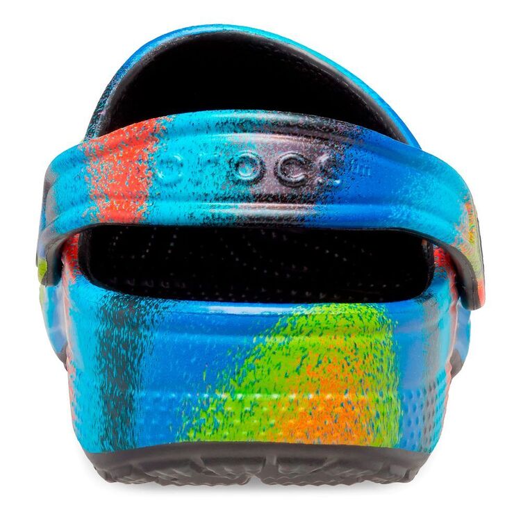 Crocs Kid's Spray Dye Clog Black & Multicoloured