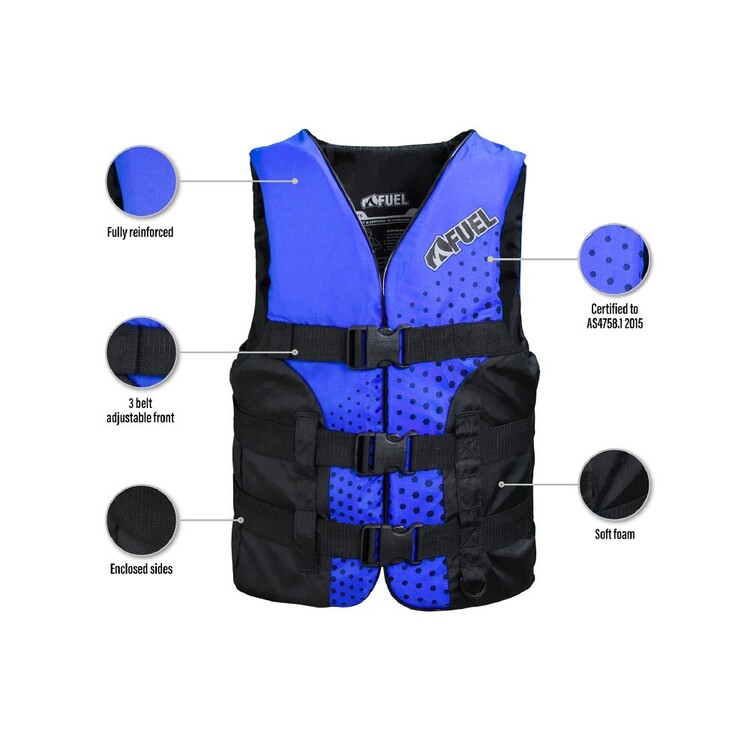 Fuel Adult L50S 3 Belt PFD Blue
