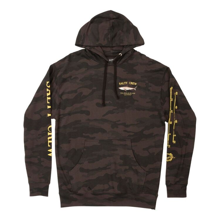 Salty Crew Bruce Fleece Hoodie Black Camo