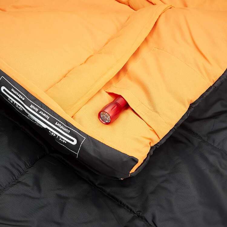 Oztent Hamilton XL 6° Sleeping Bag Black/Orange Black & Charcoal