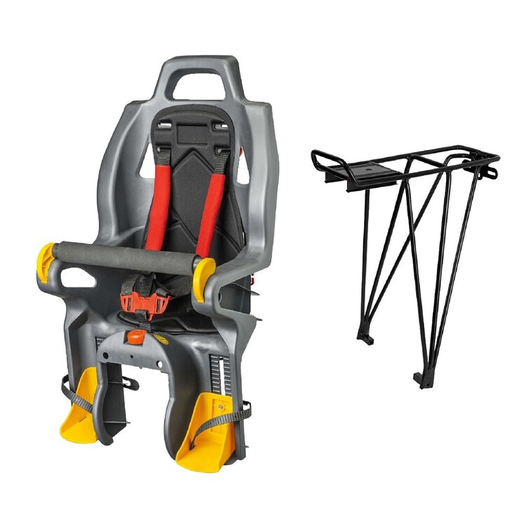 Baby Seat With Aluminium Rack Grey