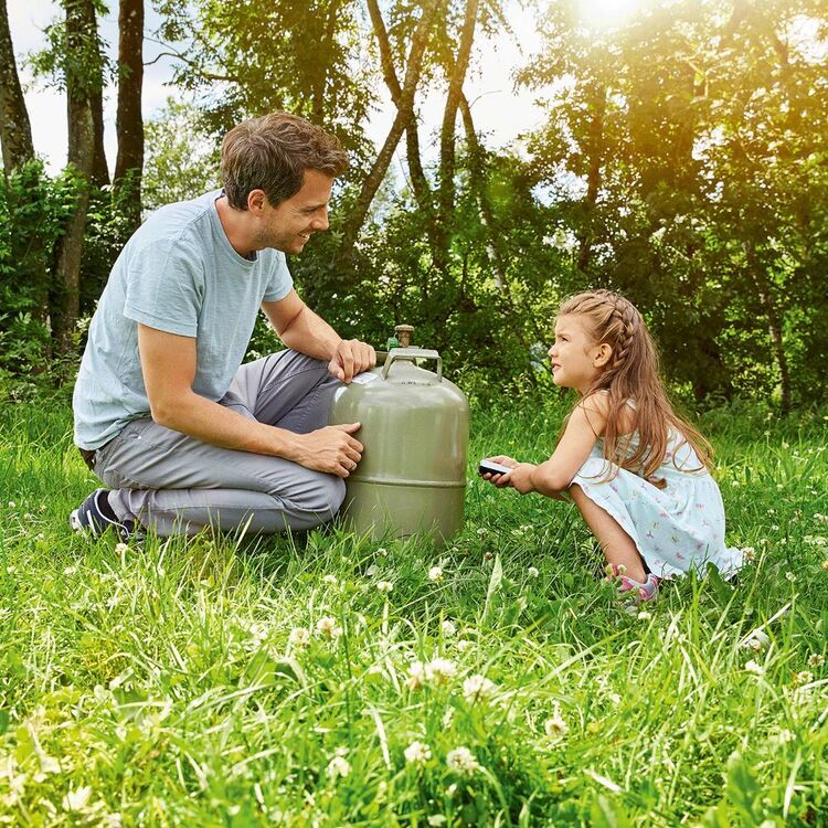 Truma Gas Bottle Level Check Silver & Black