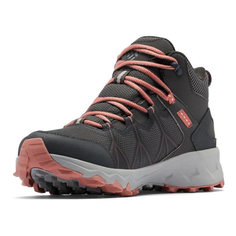 Columbia Women's Peakfreak II Outdry Waterproof Mid Hiking Boots Dark Grey & Dark Coral