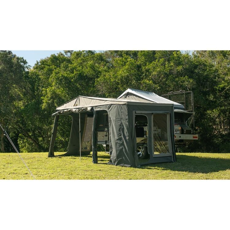 Austrack Savannah X Forward Fold Rear Slide Camper Trailer Grey