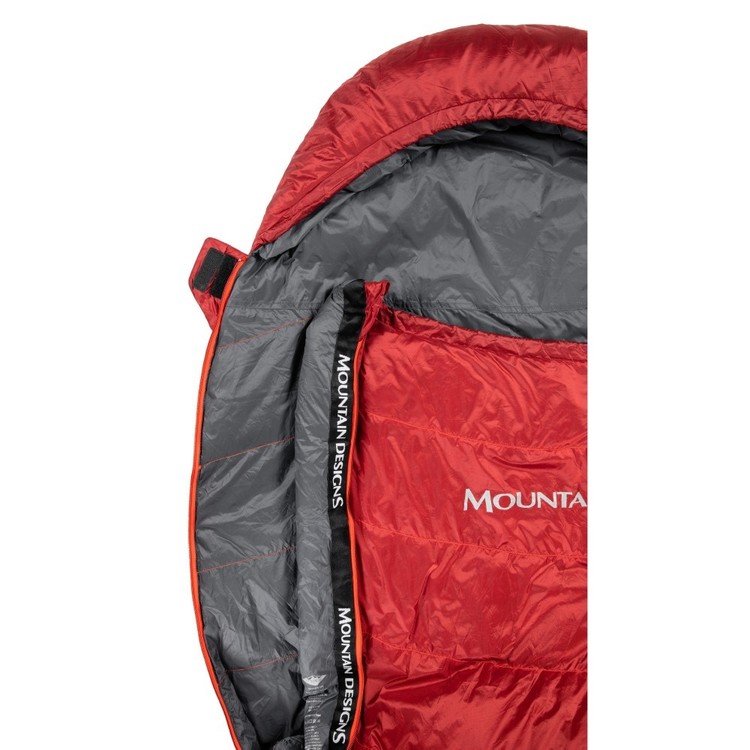 Mountain Designs Travelite 320 Sleeping Bag Red Dahlia