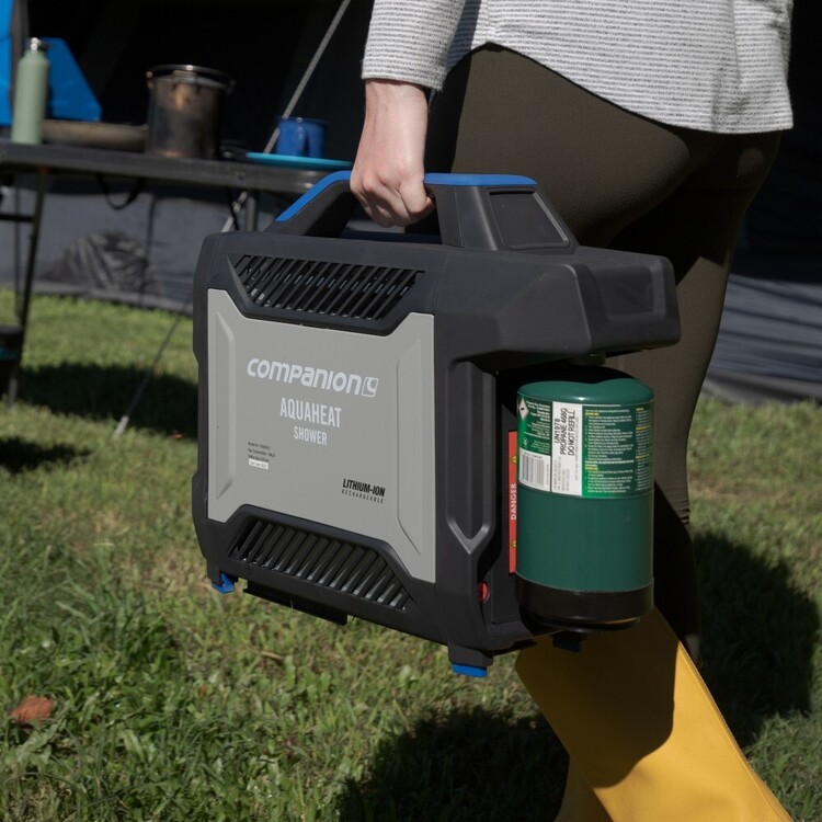 Companion Aquaheat Lithium Gas Camping Shower Grey