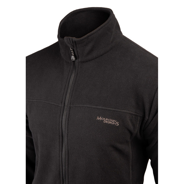 Mountain Designs Men's Bruck Full Zip Fleece Jacket Black