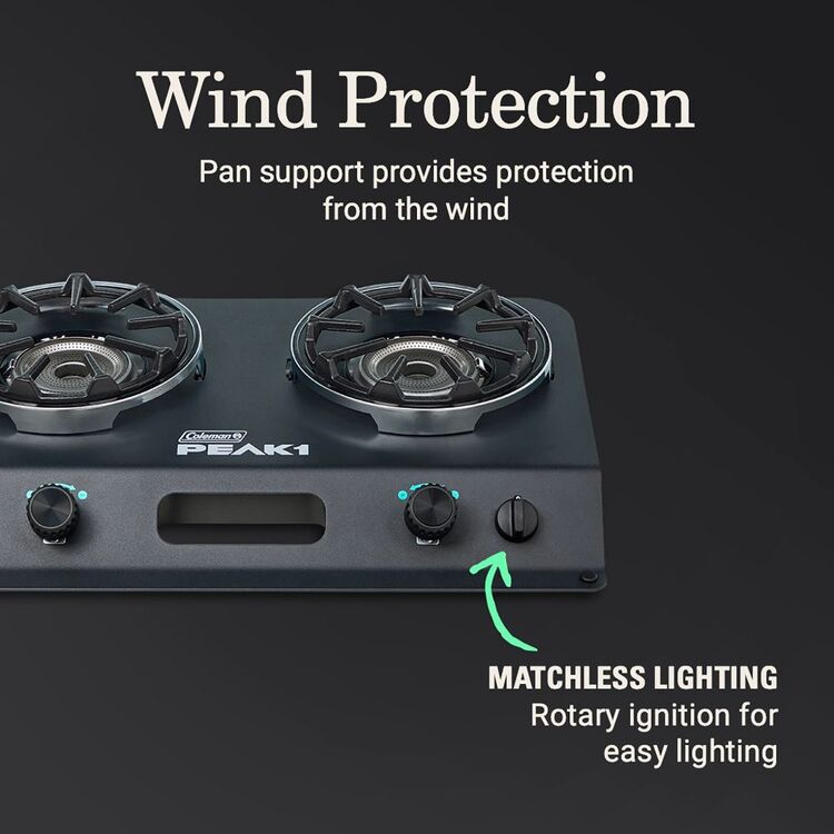 Coleman Peak1 2 Burner Stove Black